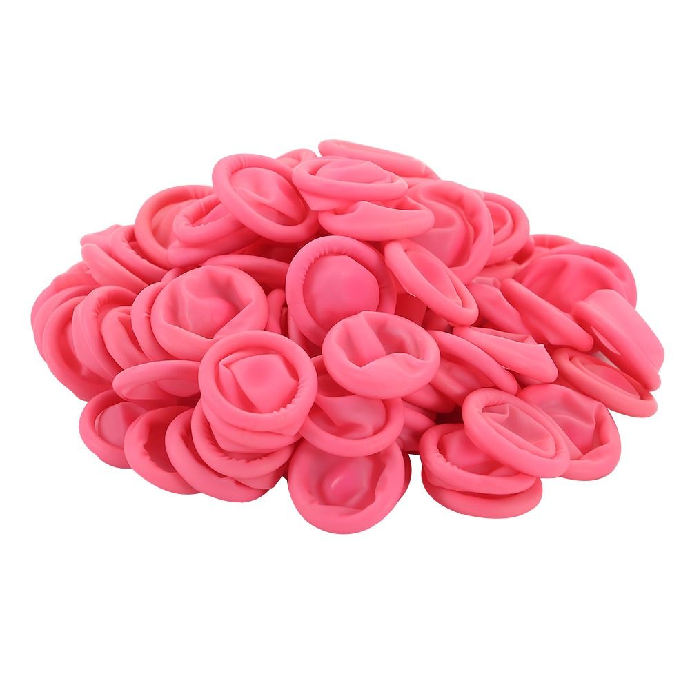 Latex Disposable Glove - 100/300 個帯電防止ラテックス使い捨て指先プロテクター手袋ゴム手袋指サック指カバー