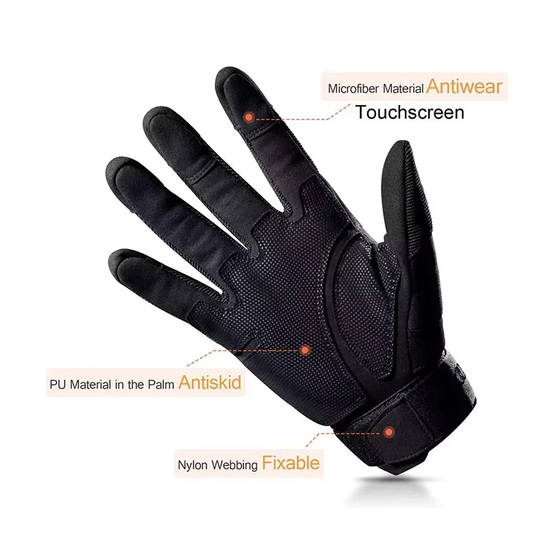 メンズ フルフィンガー タクティカル グローブ タッチスクリ - Motorcycle Glove Knuckle のレビューと価格