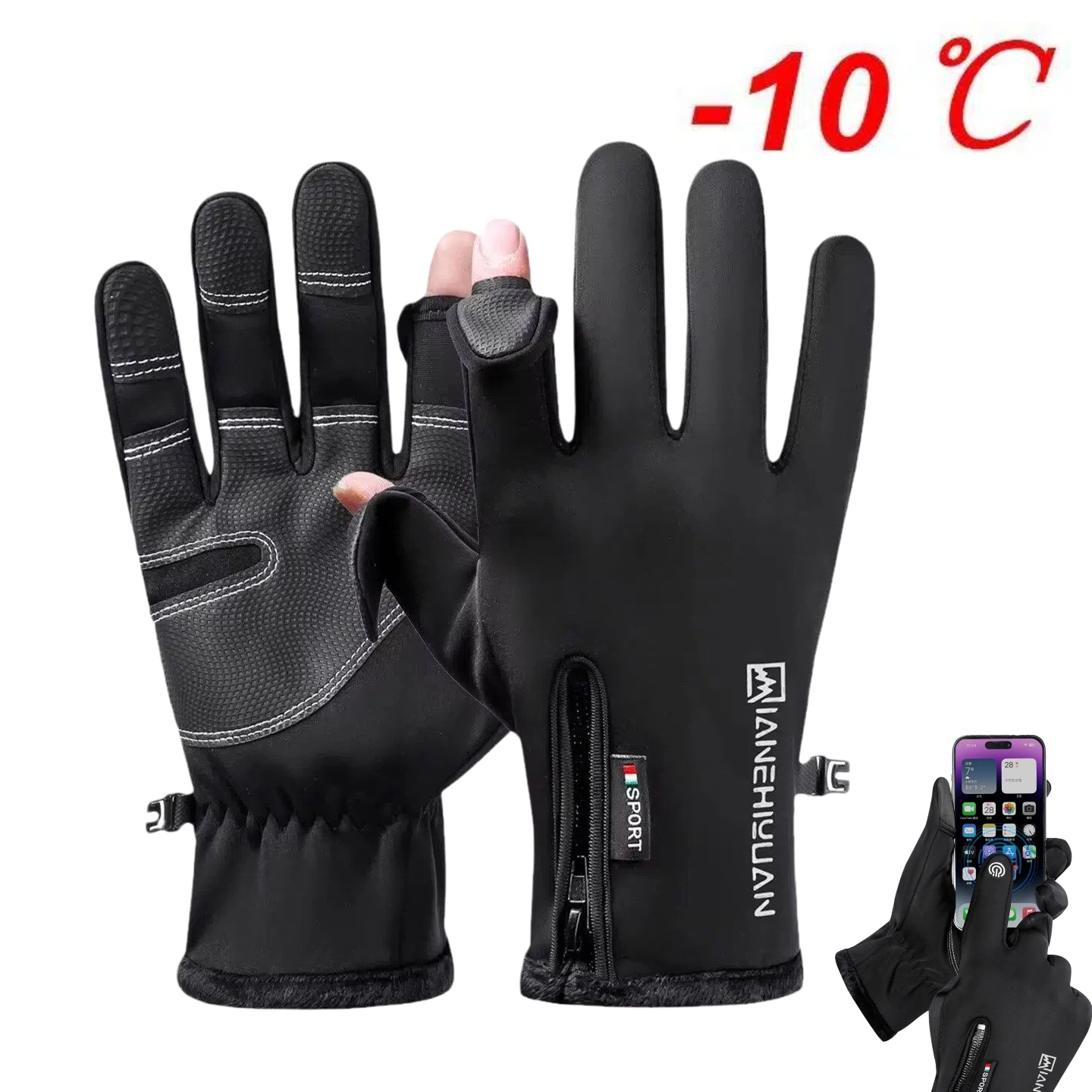 サイクリンググローブ男性タッチスクリーン防水冬自転車グローブ - Ski Glove Waterproof のレビューと価格