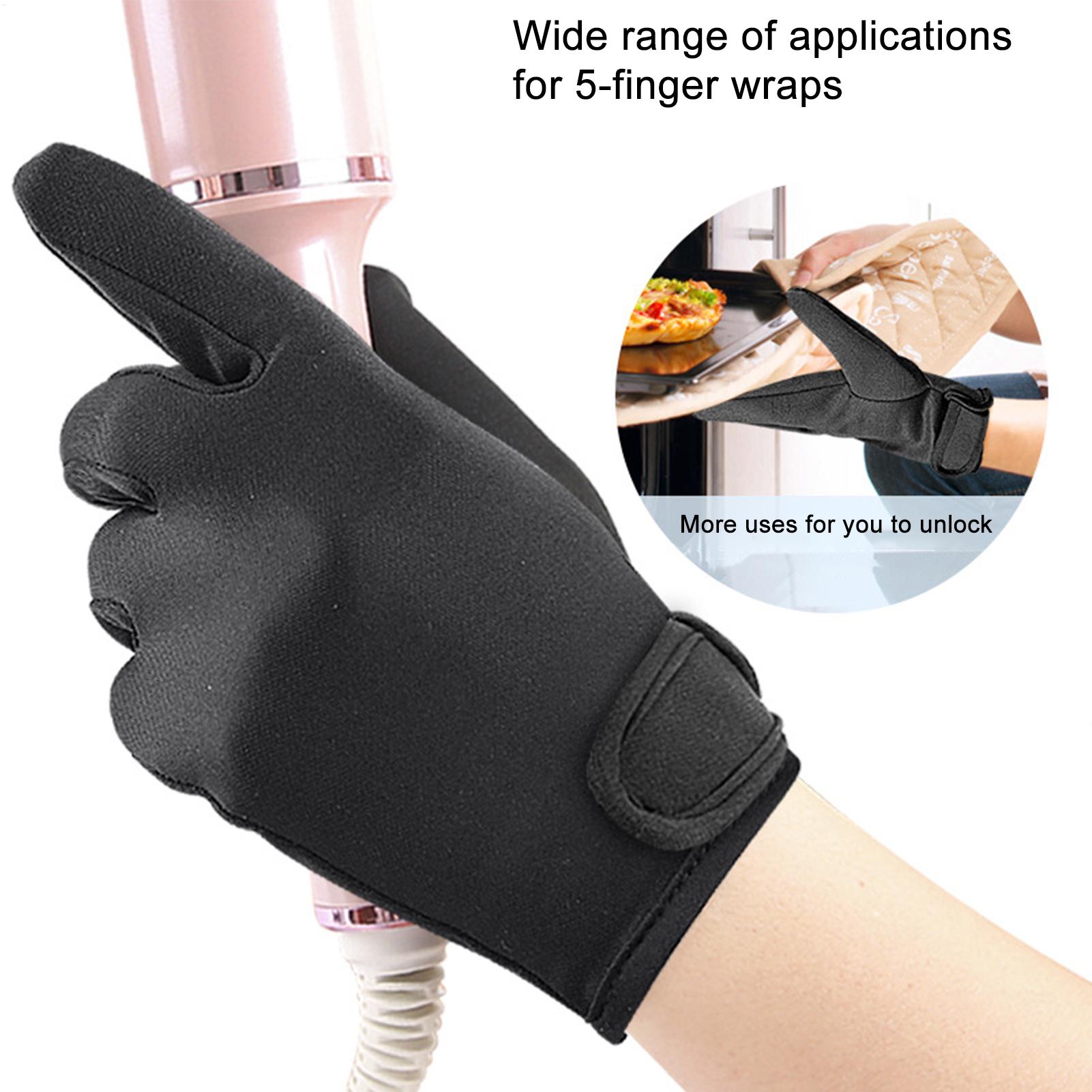 1PC 耐熱フィンガーグローブヘアストレートナーパーマカーリ - Heat Resistant Glove のレビューと価格