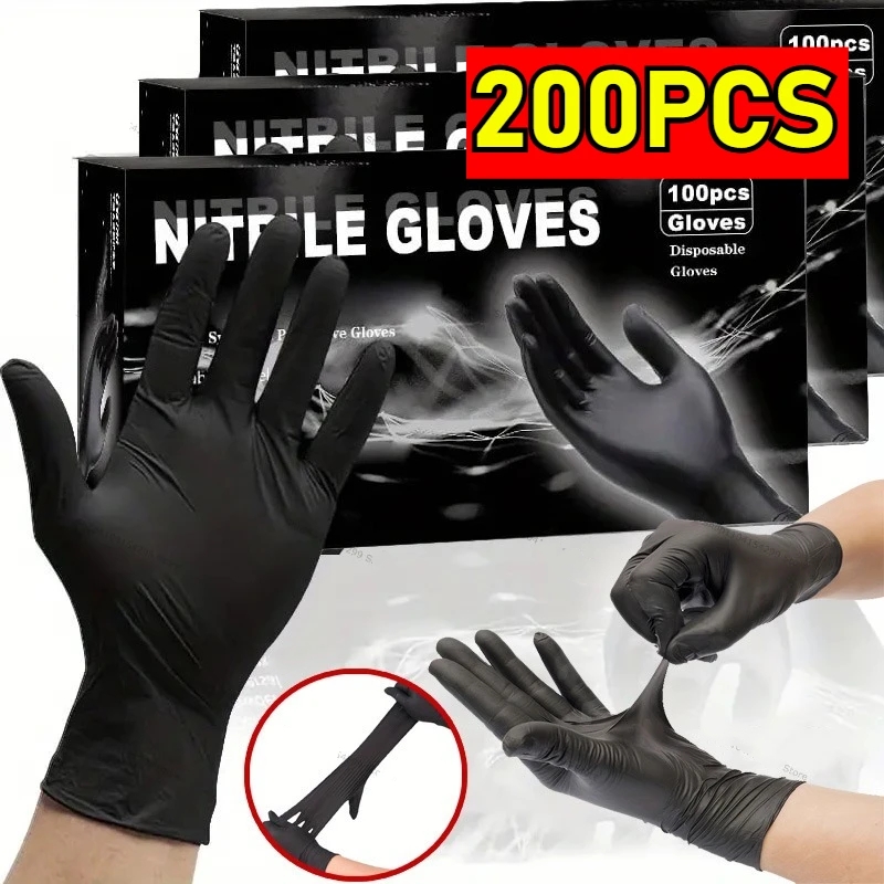 使い捨てニトリル防水手袋食器洗いキッチン家庭用手袋犬洗浄クリ - Nitrile Mechanic Glove のレビューと価格