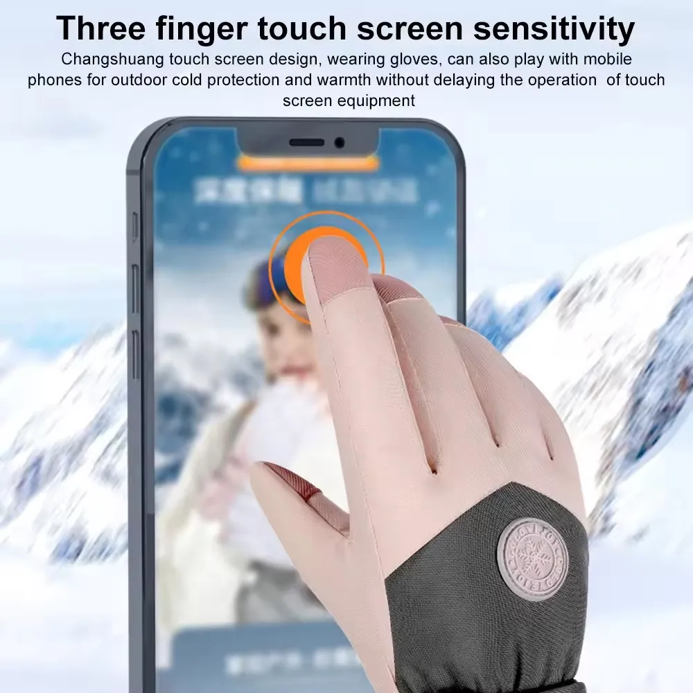 女性用防水スキーグローブ、タッチスクリーン、裏地付きフリース - Ski Glove Waterproof のレビューと価格