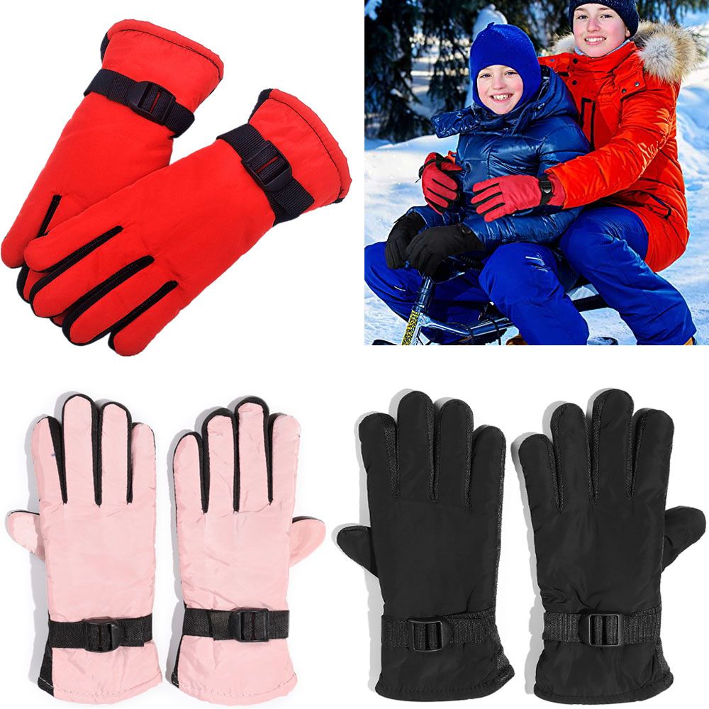 新しい子供大人の冬の雪暖かい手袋少年少女スキースノーボード防 - Ski Glove Waterproof のレビューと価格